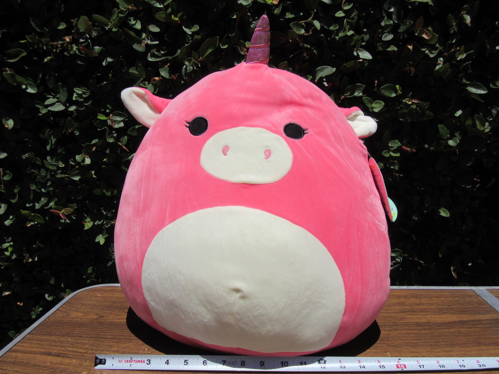NWT Kellytoy Squishmallows Zoe Pink Unicorn Pig Large 20" Squishy