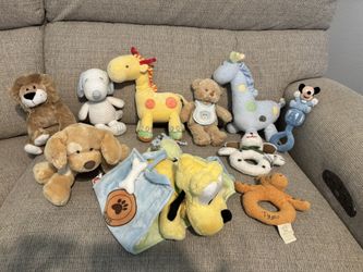 Baby Infant Toddler Boy Stuffed Animals Rattles Baby Shower