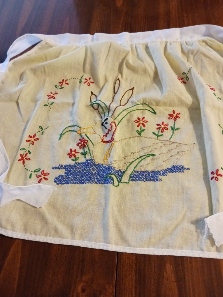 Waist Apron Hand Embroidered 
