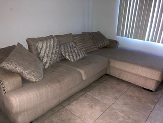 Couch with pillows