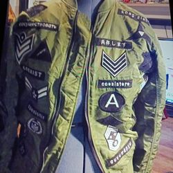 SMOKE RISE MEN'S VARSITY  BOMBER JACKET. MEDIUM