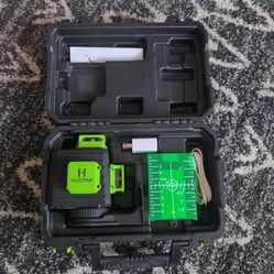 HUEPAR Laser Level 360 Self Leveling, Rechargeable 3D High Brightness Green Laser 3x360° Best Laser Leveler Tool for Construction and Picture Hanging,
