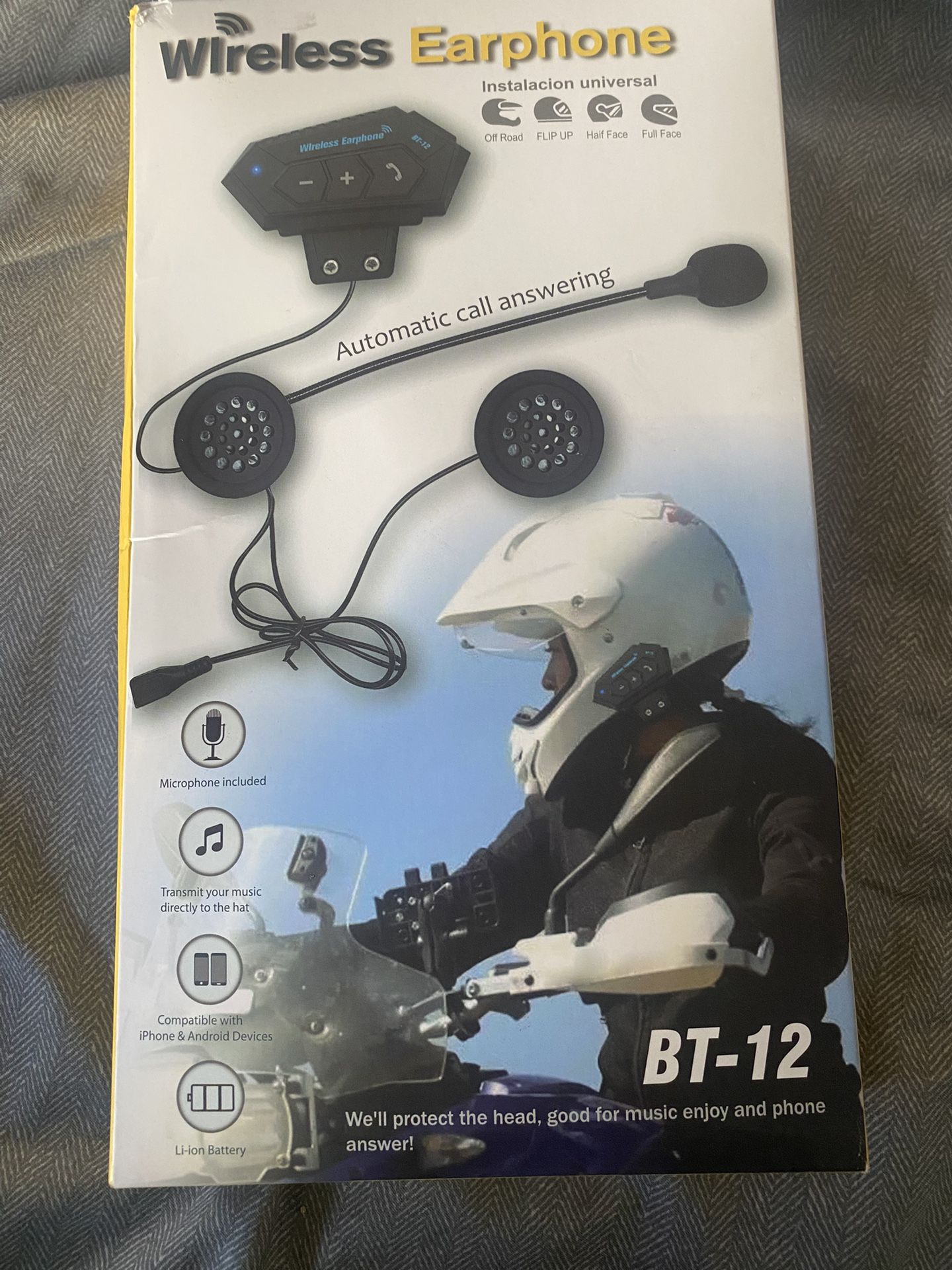 Wireless Earphone For Helmet