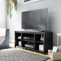 Mainstays Parsons Cubby TV Stand for TVs up to 50", True Black Oak