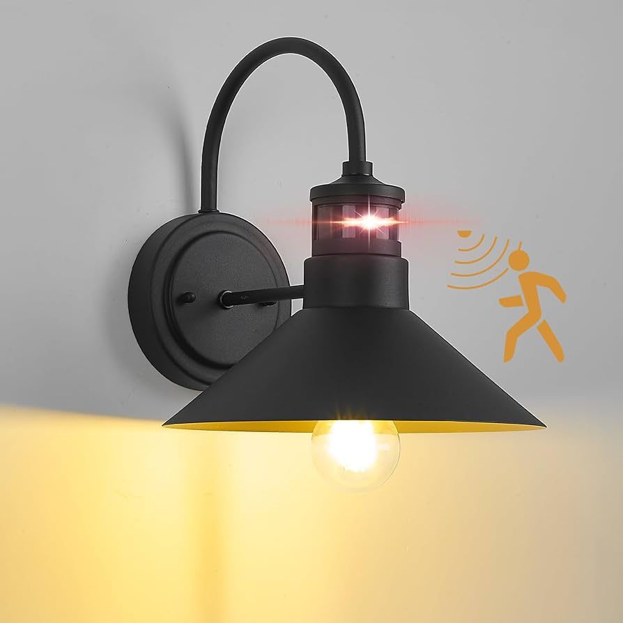Motion Sensor Outdoor Wall Lights 9" Dusk to Dawn