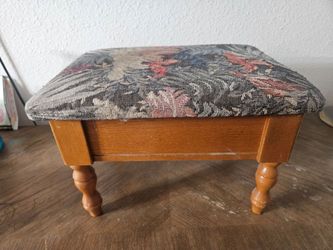 Vintage Tapestry Footstool
