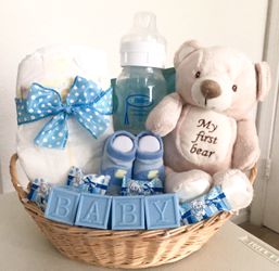 Welcome Baby Boy (or Baby Girl) Affordable Gift Basket