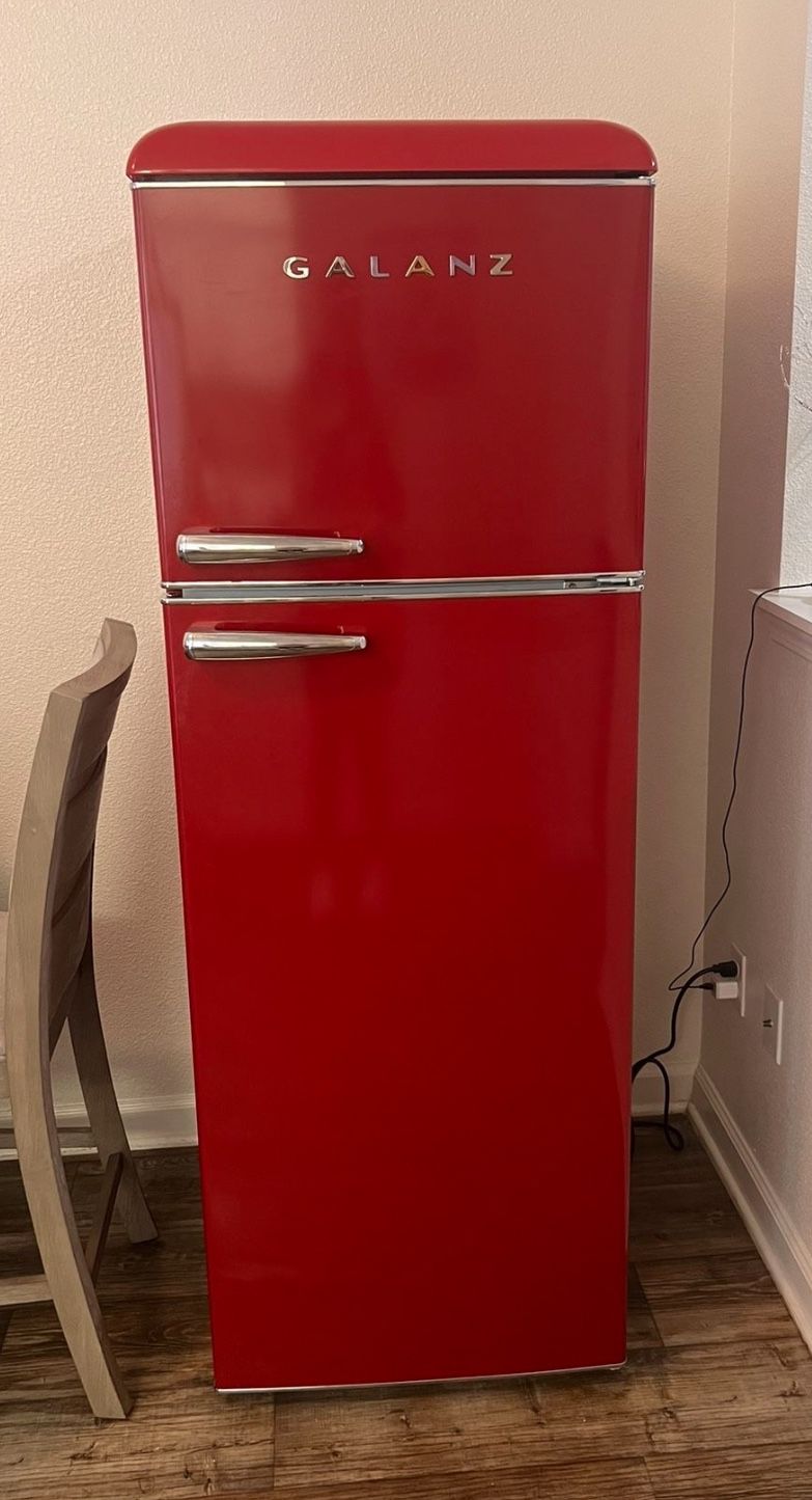 Retro Refrigerator Galanz Red 59Lx22W