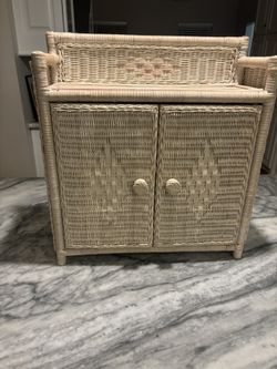 Small Wicker Cabinet.  