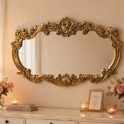 Elegant Ornate Wall Mirror – 60” x 36” 