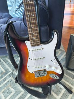 Sunburst Stratocaster-Style Electric Guitar