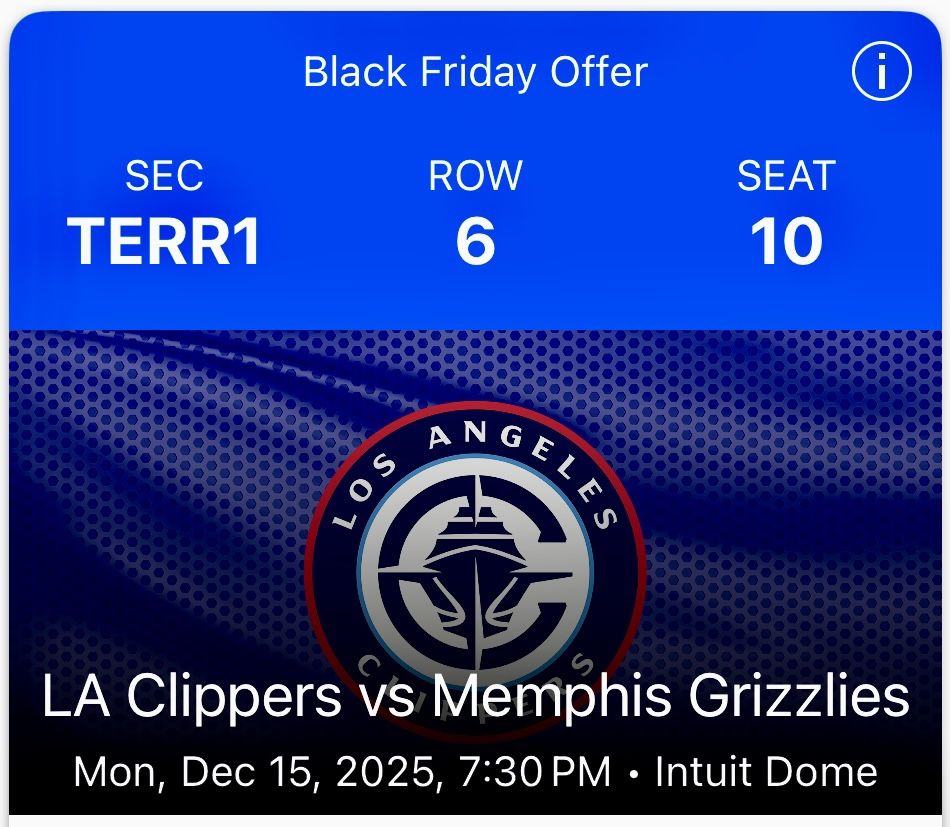 Los Angeles Clippers vs. Memphis Grizzlies 4 Tickets