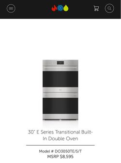WOLF 30” E SERIES TRANSITIONAL DOUBLE OVEN  Model: DO3050TE/S/T Condition: Like New Price Today: $5,099 MSRP: $8,595 Warranty Included  Premium Wolf E