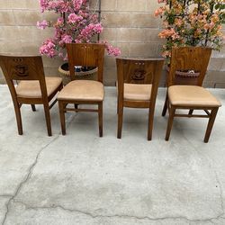 Standard size wooden chairs
