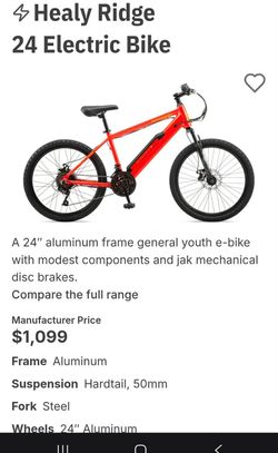 Schwinn Electric Bike 24inches - Excellent condition