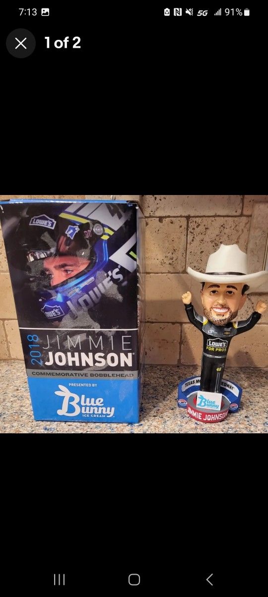 "Kevin Harvick & Jimmie Johnson Nascar Bobbleheads" Rare Sga From Texas Motor Speedway!!!