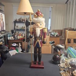 Vintage 19.5" Wooden Nutcracker Soldier Christmas Figurine In It's Original Box - Excellent Condition