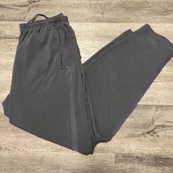 Vintage Nike Track Pants Mens Large Gray Windbreaker Baggy Y2K Swoosh