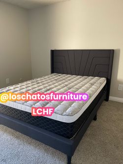 Queen size bed frame and mattress