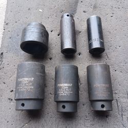 Selection Of Large Impact Sockets Lightly Used