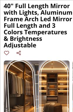 95" x 40" full length mirror with LED lights