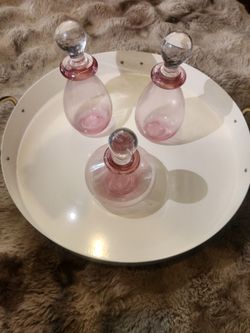 Pink glass 1950's