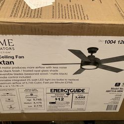 Home Decorator’s 56 Inch Black Ceiling Fan - Missing Blades