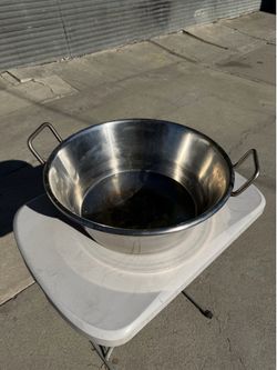17" Stainless Steel Cazo Heavy Duty Carnitas Pot / Outdoor Wok Pan