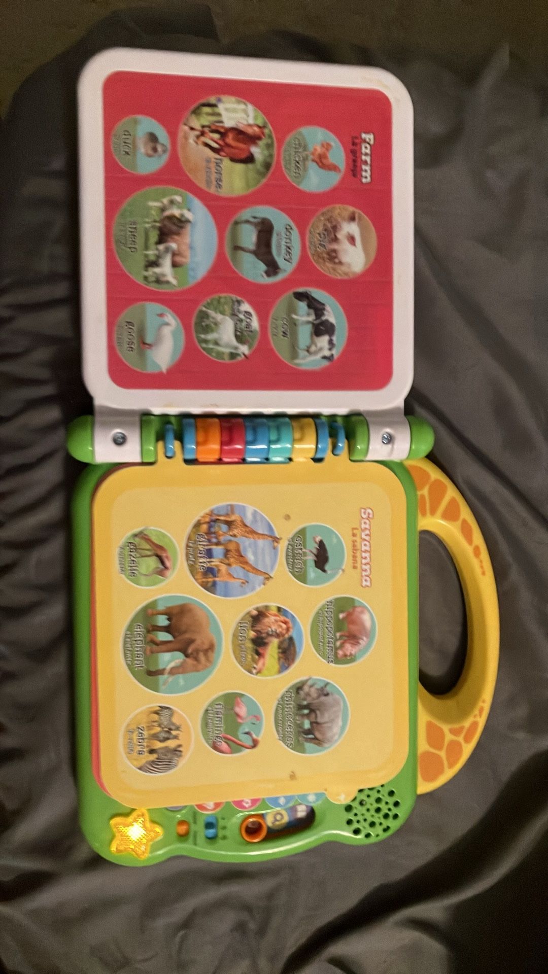 LeapFrog 100 Animals Book - Green English And Spanish WORKS