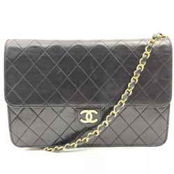 Original Vintage Chanel Black Quilted lambskin Handbag