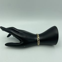 14kt Yellow Gold Curb Link Bracelet 8”
