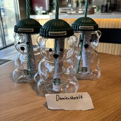 Starbucks Bearista Glass Cups