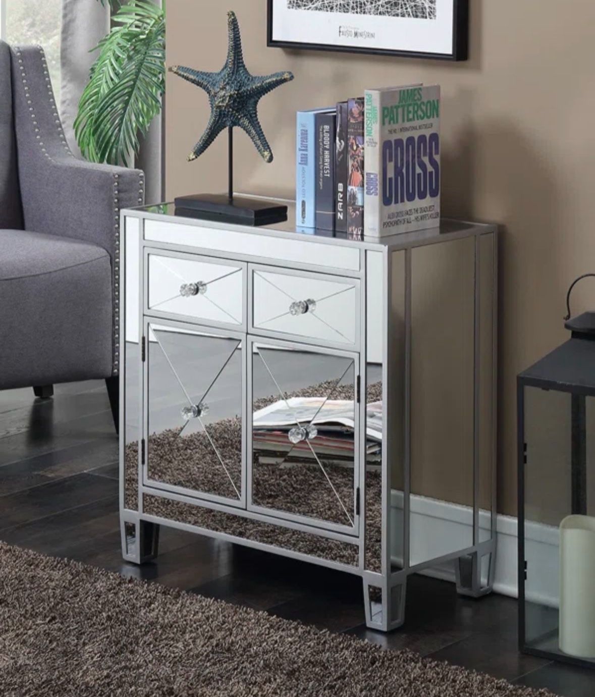 TWO (2) - Mirrored Accent Tables/Nightstands