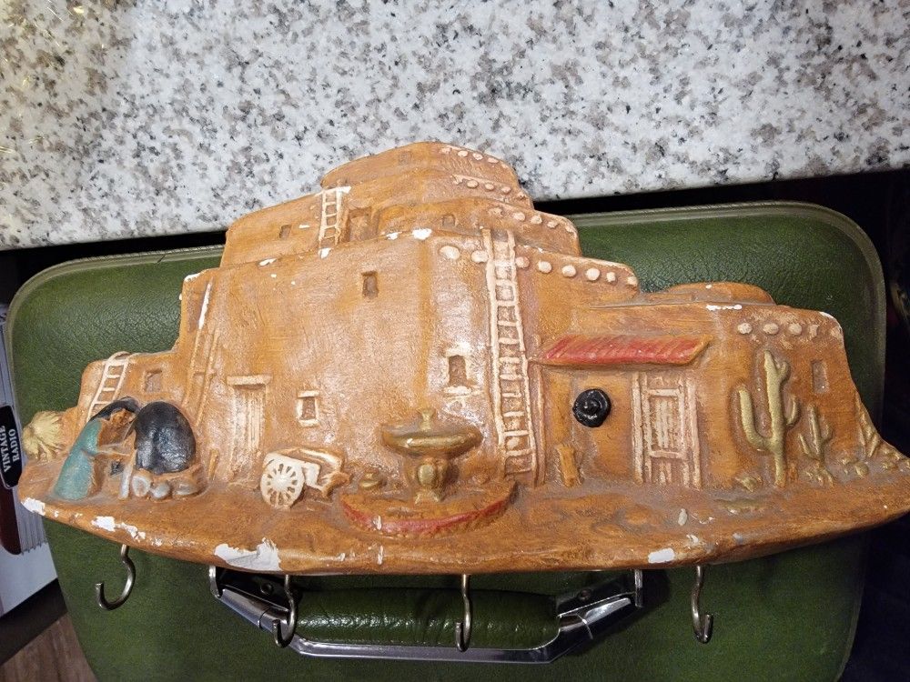 3d Vintage Adobe Key Rack Wall Hanger Southwestern Decoration