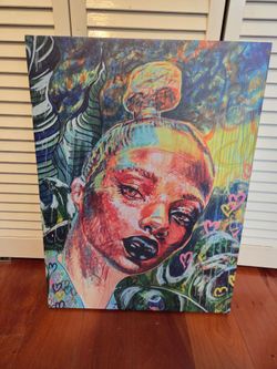 Ashley Hodder Art Print Graffiti Artist Spraypainter Mural Artist 24x18 canvas