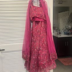 Sophisticated Pink Lehenga - Indian Wedding, Size Small