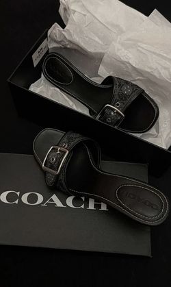 Black Kitten Heels With Bling - No Box