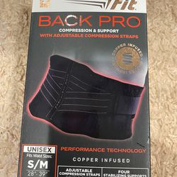 S/M Copper Fit Back Brace