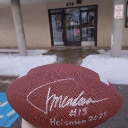 Fernando Mendoza Signed Autograph Football Indiana Hoosiers National Champs 