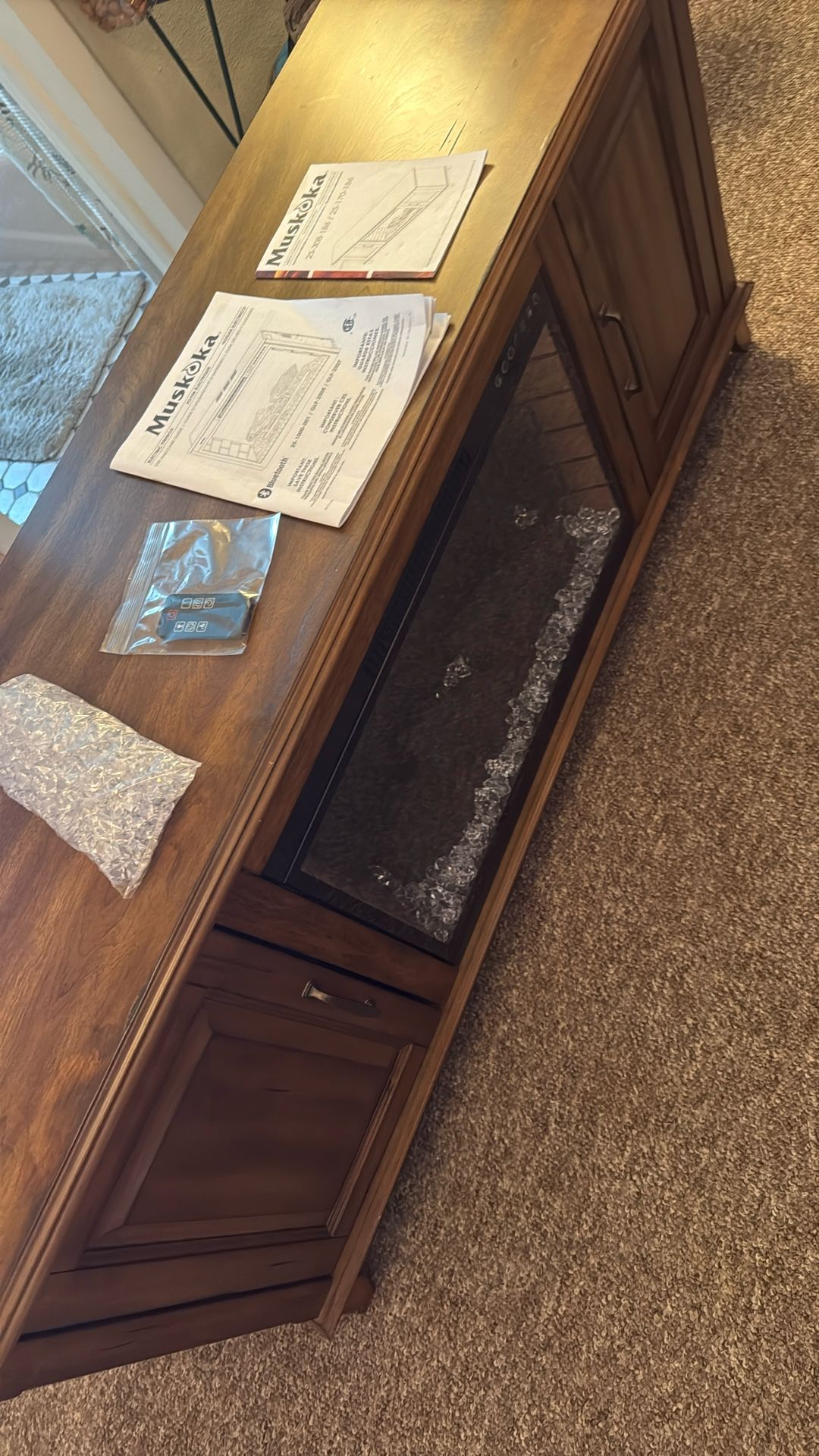 Muskoka 60” Electric Fireplace & TV Stand