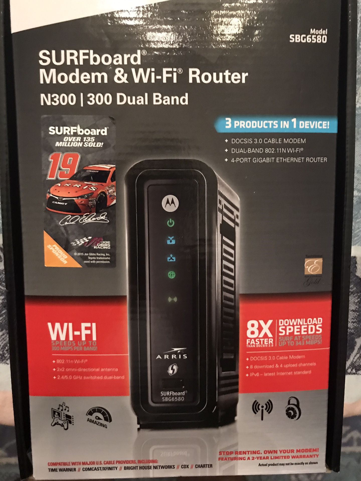 Motorola Arris Modem and Wi-Fi Router - 4 port gigabyte router