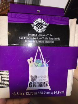 Knitting canvas bag New