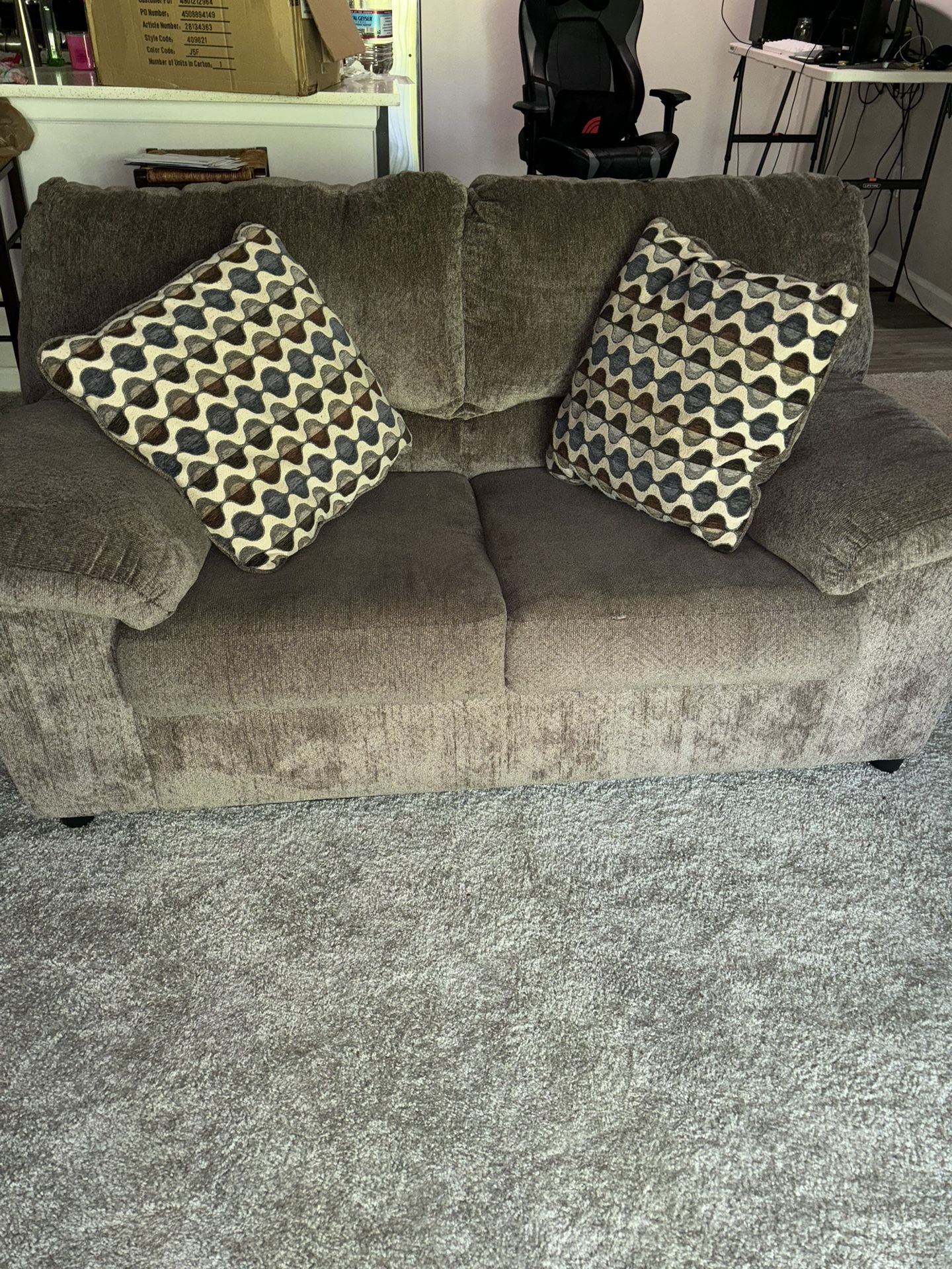 Brown Loveseat