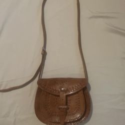 Brown Leather Crossbody Bag