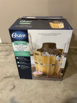 Oster 4-Quart Wooden Bucket Ice Cream Maker