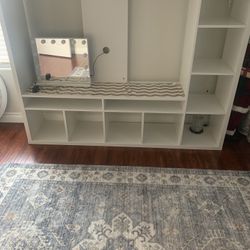 White Closet Organizer With Shelves And Cubbies 180$