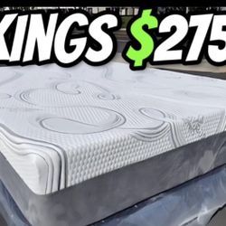 King Size Organic Cotton Hybrid Cool Gel Memory Foam Mattress 