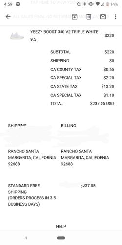 Yeezy Creams Size 9 & 9.5
