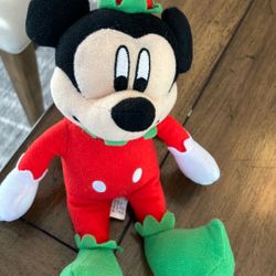 Mickey Mouse Christmas Elf Plush Toy - 9”