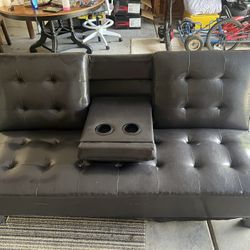 Faux leather Brown Futon